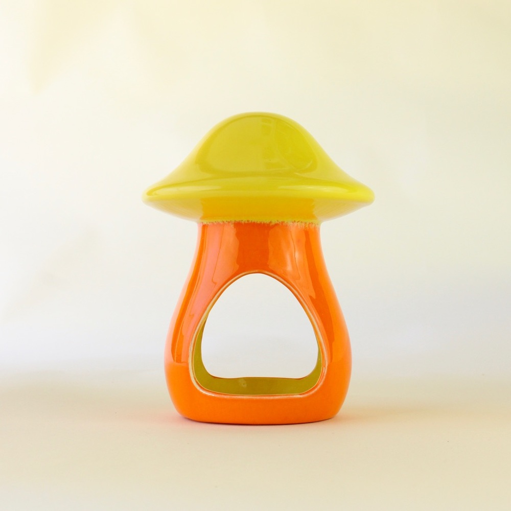Groovy Mod Mushroom Candle Holder Tea Light Votive